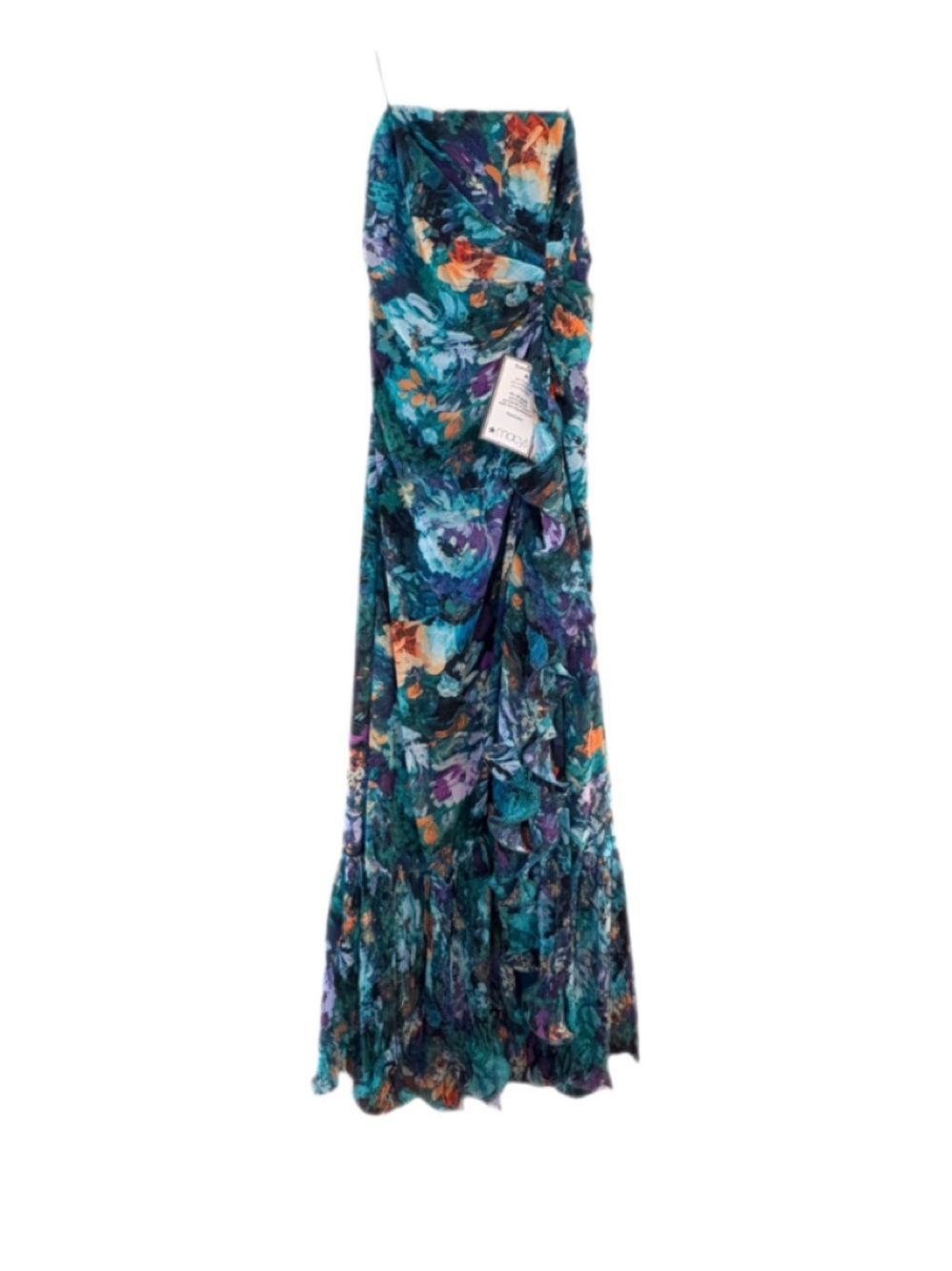 Xscape Strapless Mermaid Floral Ruffle Gown Maxi Dress NWT 14W - Picture 7 of 13
